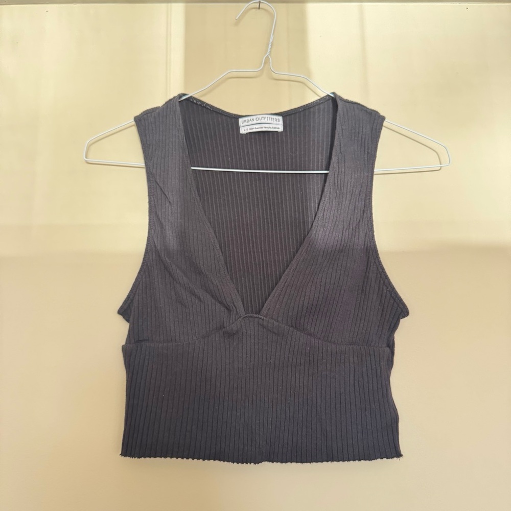 Urban Outfitters Black Ribbed Tank Top